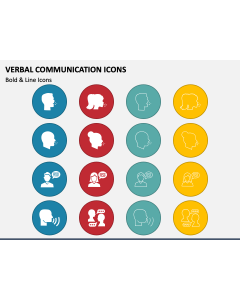 Verbal Communication Icons PPT Slide 1