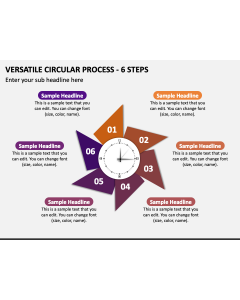 Versatile Circular Process - 6 Steps PPT Slide 1