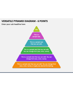 Versatile Pyramid Diagram - 6 Points PPT Slide 1