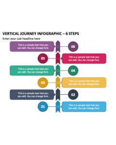 Vertical Journey Infographic - 6 Steps PPT Slide 2