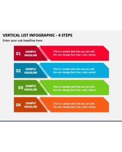 Vertical List Infographic - 4 Steps PPT Slide 1