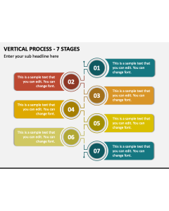 Vertical Process - 7 Stages PPT Slide 1
