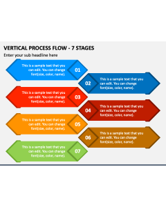 Vertical Process Flow - 7 Stages PPT Slide 1