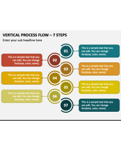 Vertical Process Flow - 7 Steps PPT Slide 1