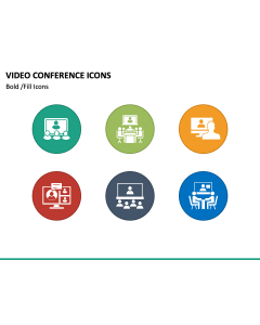 Video Conference Icons PPT Slide 1