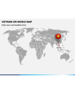 Vietnam on World Map PPT Slide 1