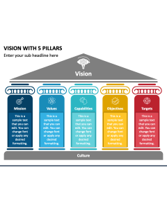 Vision with 5 Pillars PPT Slide 1