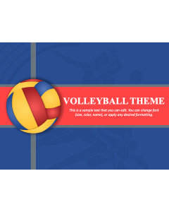 Volleyball Theme PPT Slide 1