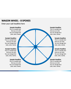 Wagon Wheel - 8 Spokes PPT Slide 1