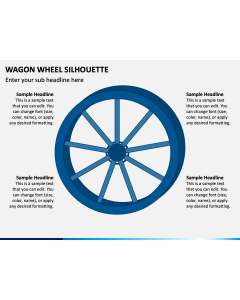 Wagon Wheel Silhouette PPT Slide 1
