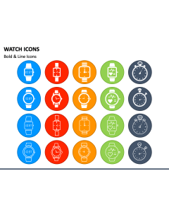 Watch Icons PPT Slide 1