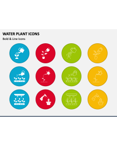 Water Plant Icons PPT Slide 1