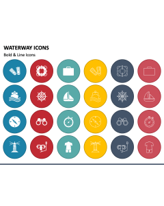 Waterway Icons PowerPoint Slide 1
