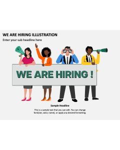 We are Hiring Illustration PPT Slide 1
