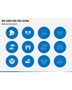 We Care For You Icons PPT Slide 1