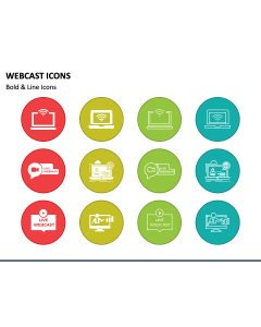 Webcast Icons PPT Slide 1