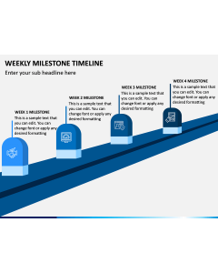 Weekly Milestone Timeline PPT Slide 1