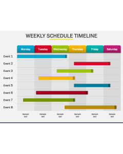 Weekly Schedule Timeline PPT Slide 1