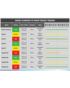 Weekly Sprint Tracking PPT Slide 1
