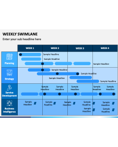 Weekly Swimlane PPT Slide 1