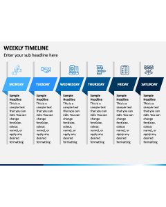 Weekly Timeline PPT Slide 1