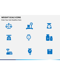 Weight scale icons PPT slide 1