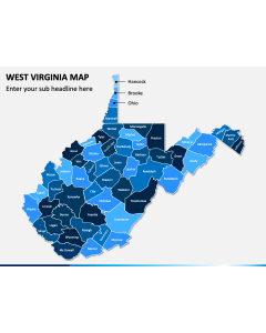 West Virginia Map PPT Slide 1