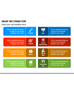 What We Stand For PPT Slide 1