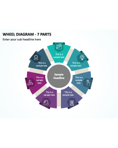 Wheel Diagram - 7 Parts PPT Slide 1