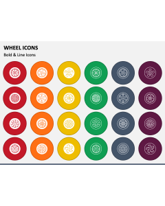 Wheel Icons PPT Slide 1