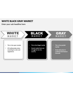White Black Gray Market PPT Slide 1