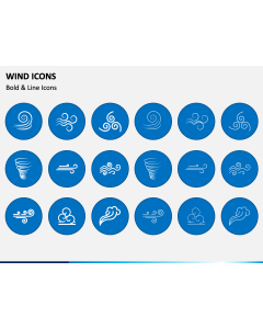 Wind Icons PPT Slide 1