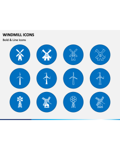 Windmill Icons PPT Slide 1