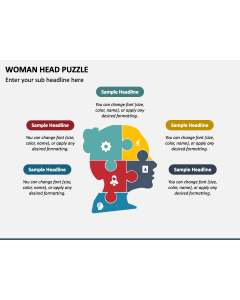 Woman Head Puzzle PPT Slide 1
