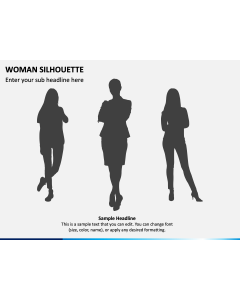 Woman Silhouette PPT Slide 1