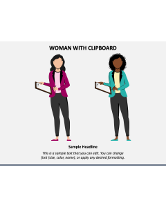 Woman with Clipboard PPT Slide 1