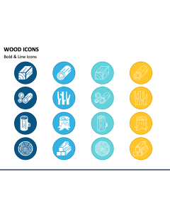 Wood Icons PPT Slide 1