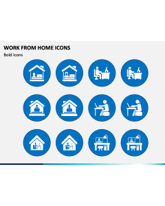 Work From Home Icons PPT Slide 1