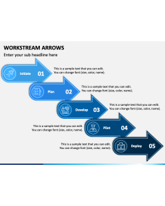 Workstream Arrows PPT Slide 1