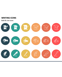 Writing Icons PPT Slide 1