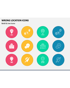 Wrong Location Icons PPT Slide 1