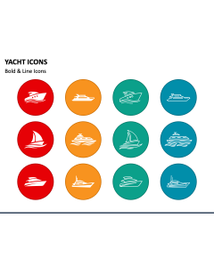 Yacht Icons PPT Slide 1