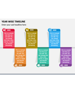 Year Wise Timeline PPT Slide 1