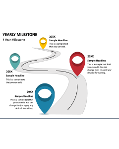 Yearly Milestone Free PPT Slide 1