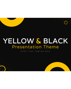 Presentazione PowerPoint a tema giallo e nero, diapositiva 1.