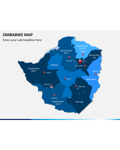 Zimbabwe Map PPT slide 1