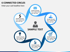 6 Connected Circles PPT Slide 1