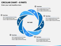 Circular Chart – 8 Parts PPT Slide 1