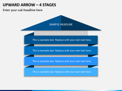 Upward Arrow – 4 Stages PPT Slide 1