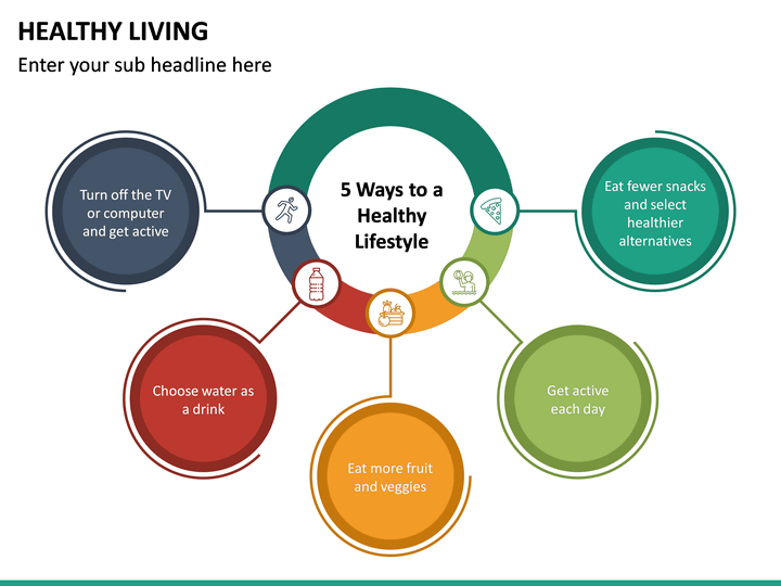 Healthy Living PowerPoint Template SketchBubble